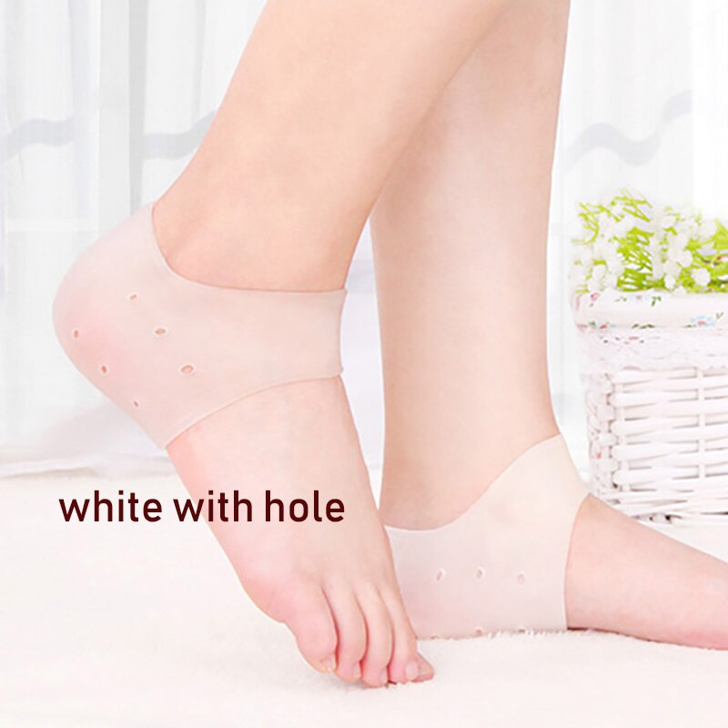 USHINE-Calcetines de Yoga de vendaje de para mujer, medias antideslizantes con fondo de toalla para Pilates, transpirables, de secado rápido, sin espalda, para baile: whiteholes