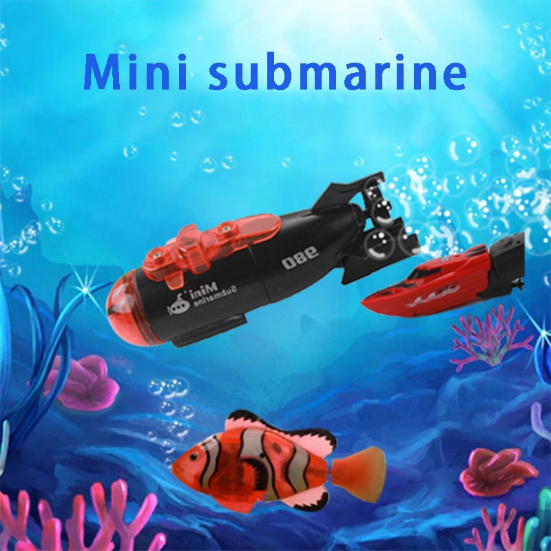 Mini Remote Control Submarine Toy Boat Model Remote Control Boat Children's Novel Underwater Toys