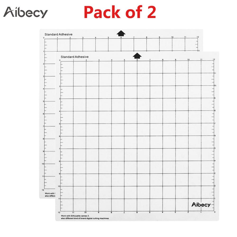 1/2/3/5pcs Aibecy Cutting Mat 12In Measuring Repalcement Translucent PP Material Cutting Pad Adhesive Mat DIY Tool Cutting Board: Pack of 2