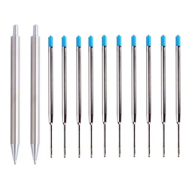 Automatischer Schreibstift aus Edelstahl, schwarz und blau, schlanke, einziehbare Kugelschreiber für geschäftliche Unterschriften und Firmengeschenke: Burgunderrot