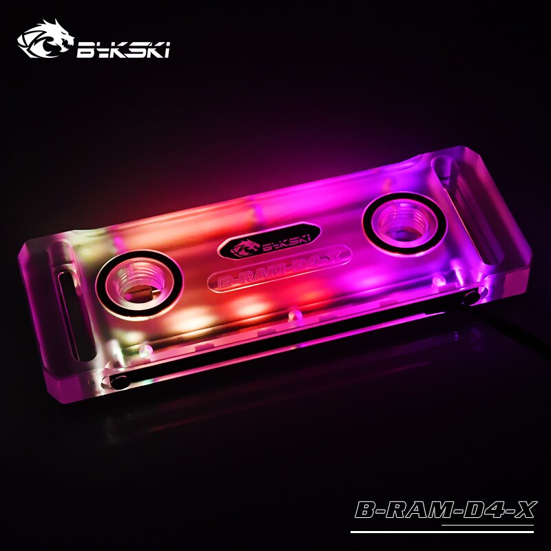 Bykski Acryl RAM Wasser Block Speicher Kühler unterstützt 4 kanäle & 2 kanäle 5V Oder 12 Mobo Aura synchronisieren b-RAM-D4-X: 5V D-RGB 3Stift