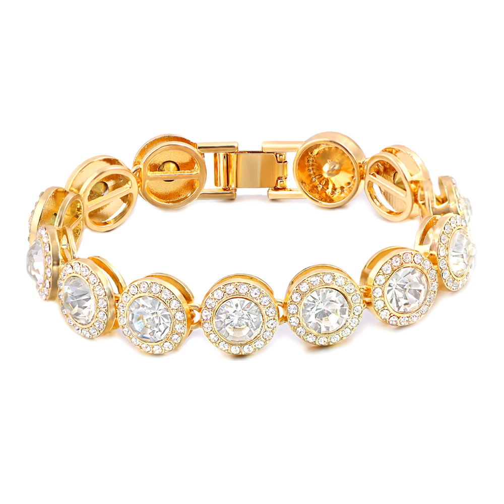 Cadena de tenis con corazón de cristal helado, pulsera de cadena de eslabones cubanos de Miami para mujeres y hombres, pulseras de cadenas gruesas de hip hop, joyería: 16 cm / Verde oscuro