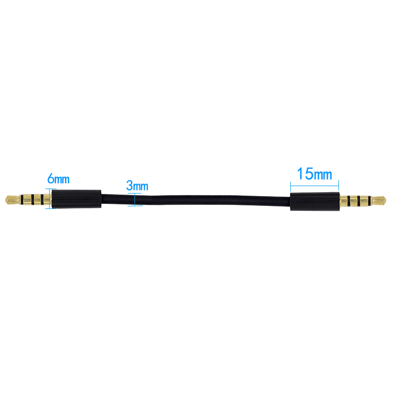 Jack 3.5mm AUX Audio 4 Poles Cable For Speaker Car MP3 AUX Cord Extension 20cm 40cm 1m 1.5m 2m 3m