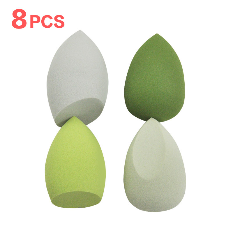 Éponge de maquillage bouffante de poudre, 4 pièces, sèche et humide, boule cosmétique de beauté, fond de teint, bouffante de poudre, coupe biseautée, outils