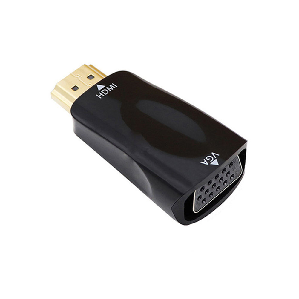 Mini-HDMI-kompatibel mit VGA-Konverter Breit kompatibler Stecker-Famale-Konverter-Adapter 3,5-mm-Buchse Audio- HD 3,5 p für PC-Monitor: Gold
