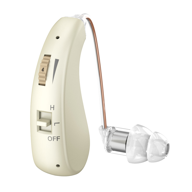 Enlarged hearing health earphones enhance ear sound protection for the elderly with hearing loss and tinnitus For Hearing Aid: Silver