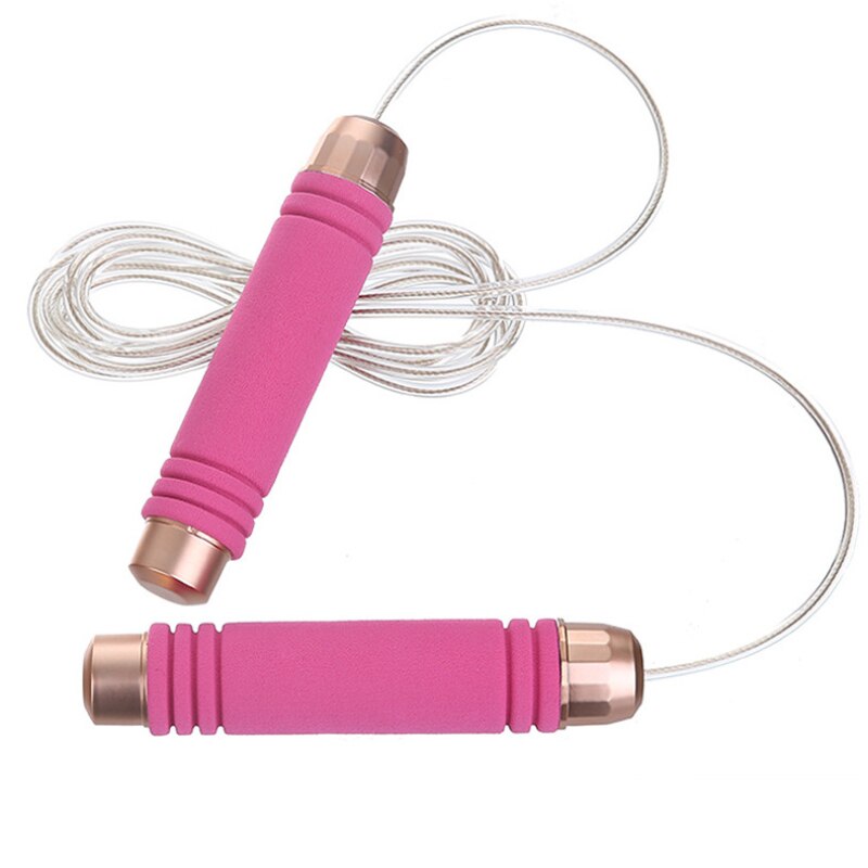 Speed Jump Rope Crossfit Men Women Gym PVC Skipping Rope Adjustable Fitness Equipment Muscle Boxing Training: Pink-170g