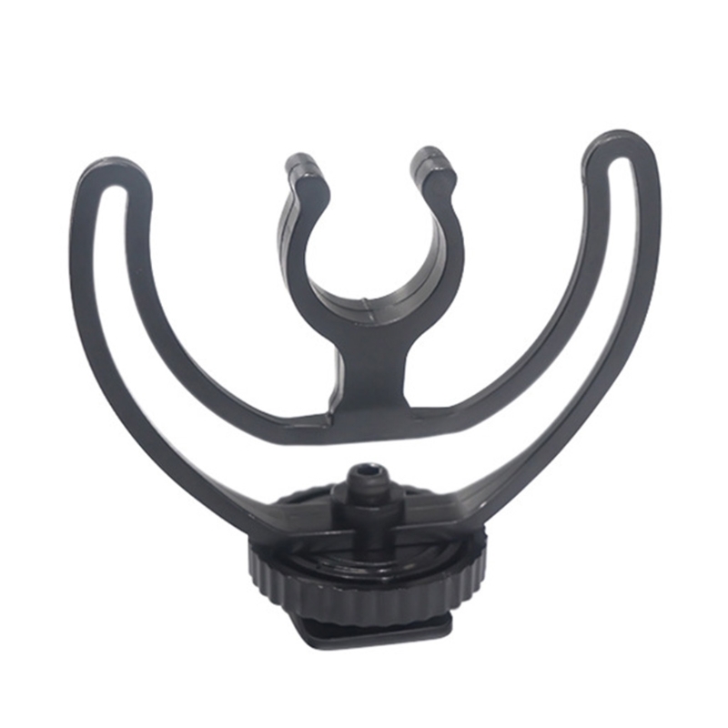 Camera Shoe Shock Mount with Rycote Lyre Bracket for Rode VideoMicro VideoMic Me Microphone: black