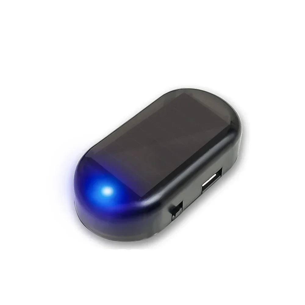 Mini led-autolampje op zonne-energie, waarschuwingslampje voor 's nachts, gesimuleerd alarm, draadloos antidiefstalwaarschuwingslampje, knipperend nep-alarmlampje: Veranderlijk
