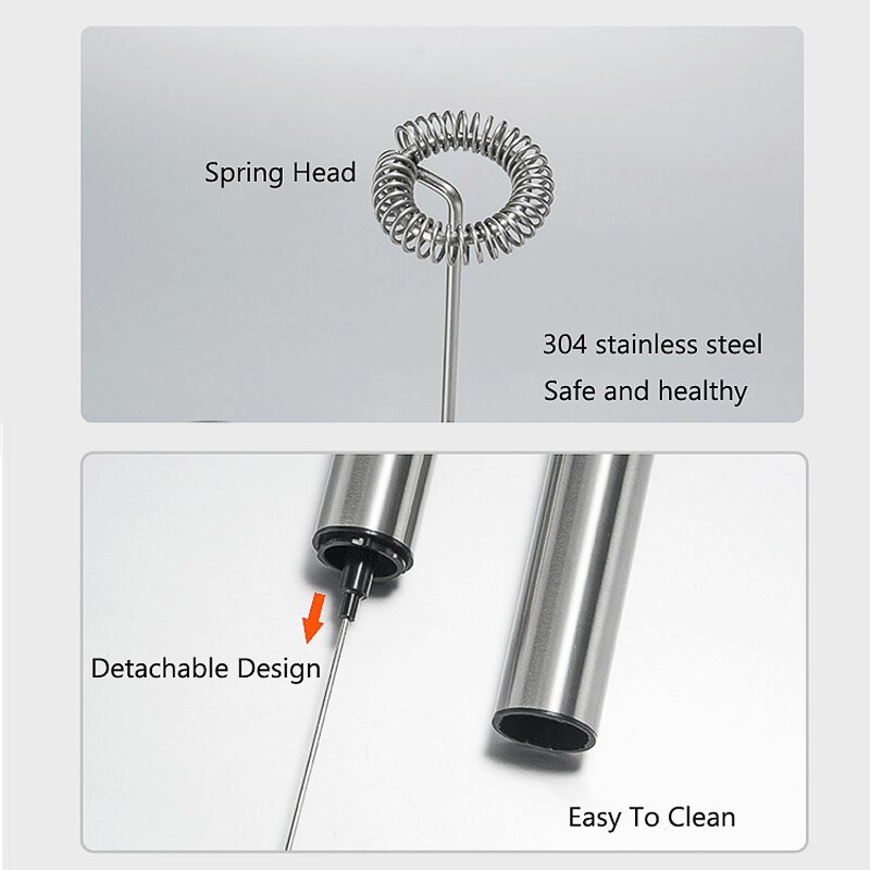 Mousseur à lait électrique Portable, Rechargeable, mousseur à main, grande vitesse, mélangeur de boissons, baguette de mousse pour le café