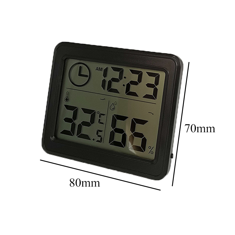 Thermometer Hygrometer Gauge Indicator Indoor/Outdoor Weather Station Automatic Electronic Temperature Humidity Monitor Clock