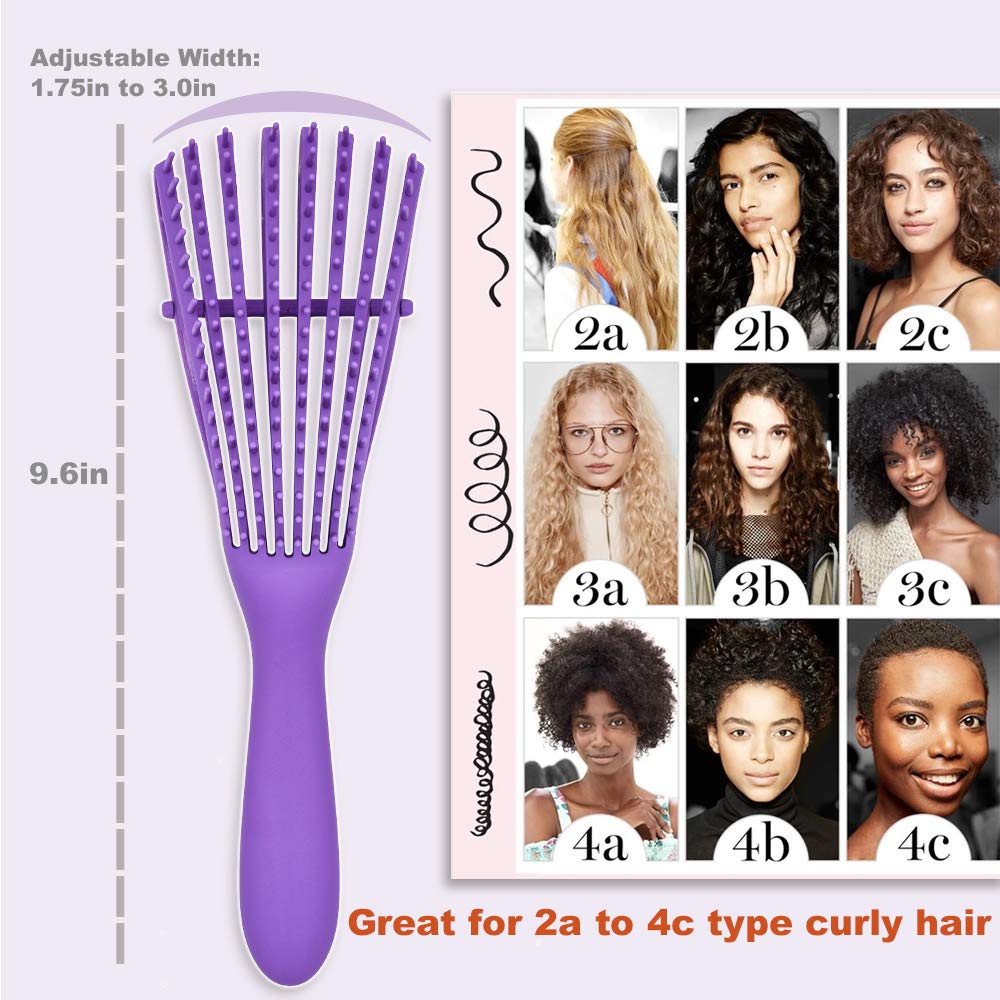 YBLNTEK-cepillo para el pelo para desenredar, peine para pelo húmedo para masaje, cepillo para el pelo desenredado de 2a a 4c, rizado, Coily, húmedo, seco, aceite, cabello grueso