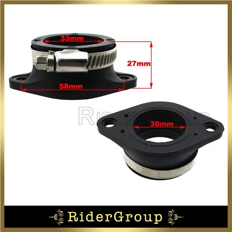 Carb Intake Adapter Boot Rubber Pipe Flange For Zongshen 190cc Pit Dirt Bike Zongshen 2V Z190 Engine