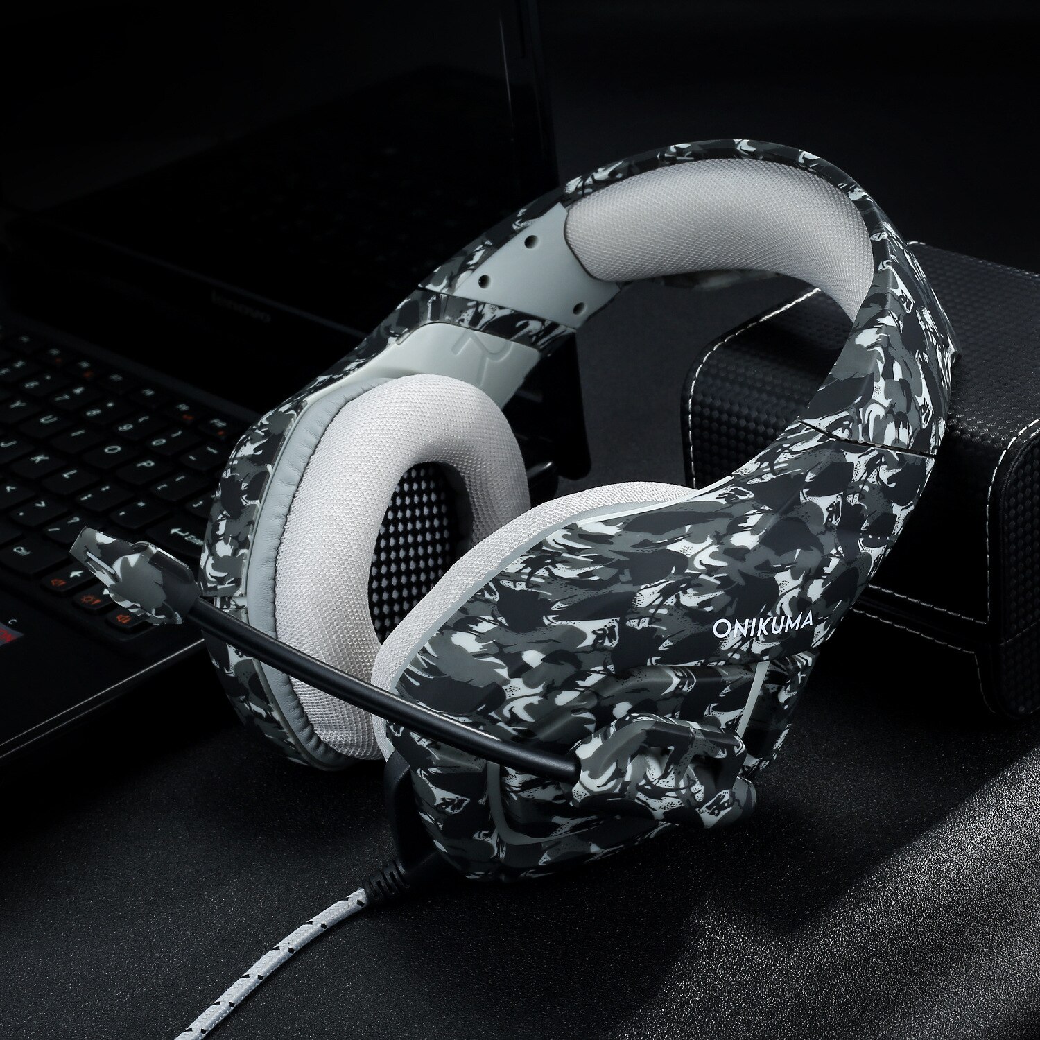 Grensoverschrijdende onikuma oortelefoon K1 camouflage oortelefoon pc PS3 PS4 game headset Xbox Op