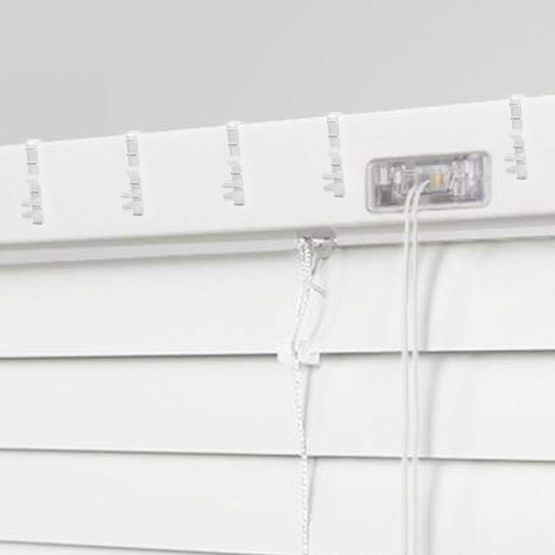 40Pcs Valance Clips 2.12 Inch Window Valance Clips Clear Plastic Valance Retainer Clips For Horizontal Blind Valance