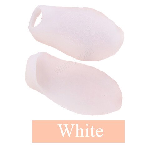 2Pcs Silicone Small toe Separator Bunion Splint Small Valgus Orthosis Correction Overlapping Spreader Foot Protector Inserts: White