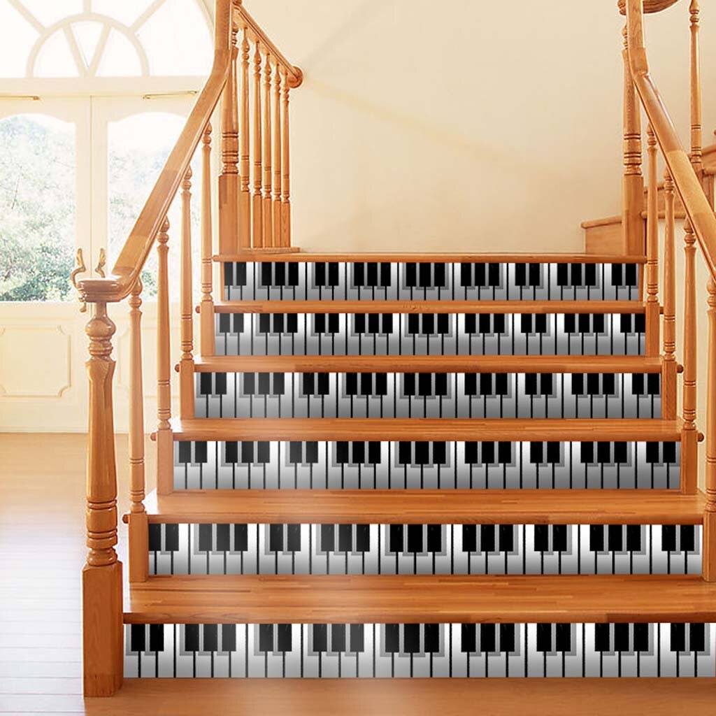 DIY Stairs Stickers Wall Sticker Trap Stickers stickers escalier contremarche 3D Simulation Stair Sticker Waterproof Z4: F