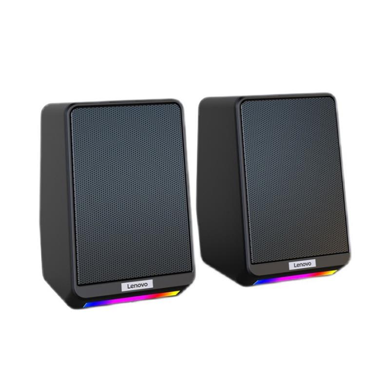 Lenovo desktop-lautsprecherset, tragbarer stereo-rgb-lautsprecher mit usb-anschluss, kabelgebunden, notebook-audio-lautsprecher, computerzubehör: Default Title