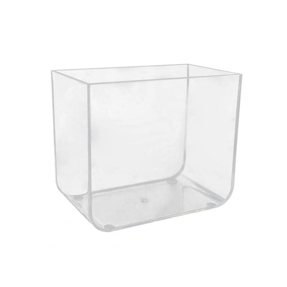 Małe akwarium o wysokiej przezroczystości Małe akwarium robić dekoracji wnętrz Gładkie krawędzie Akwarium na biurko Dekoracyjne majsterkowanie dla akwarystów: BIAŁY