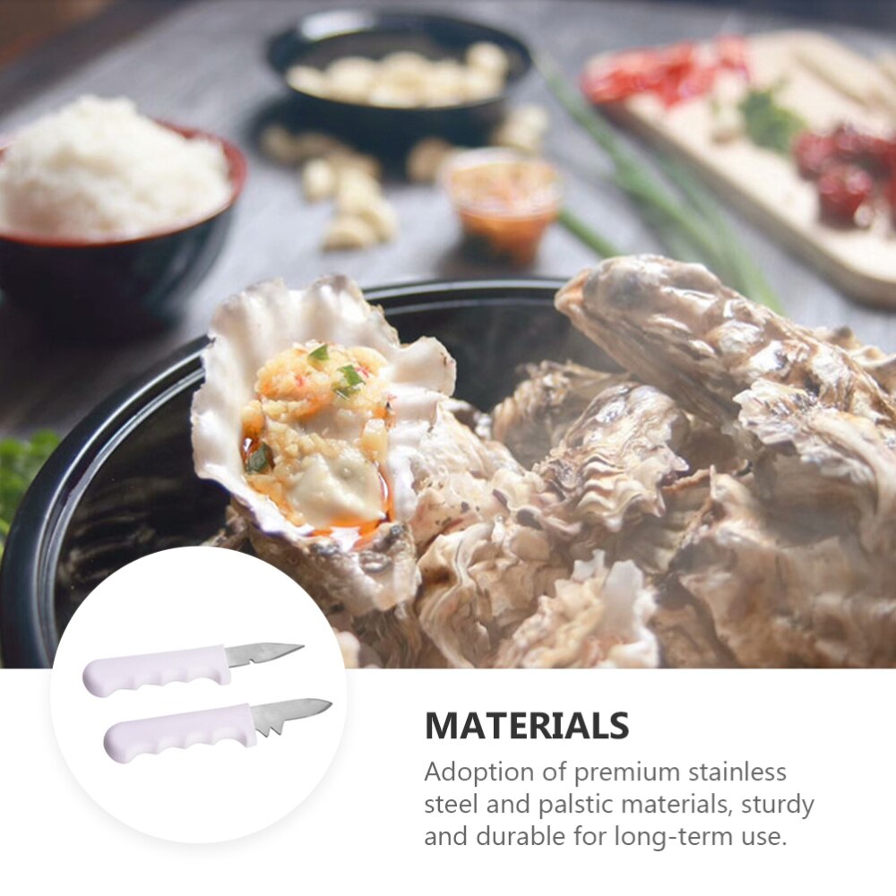 2Pcs Oyster Shuckers Durable Seafood Openers Scallop Opening Tools