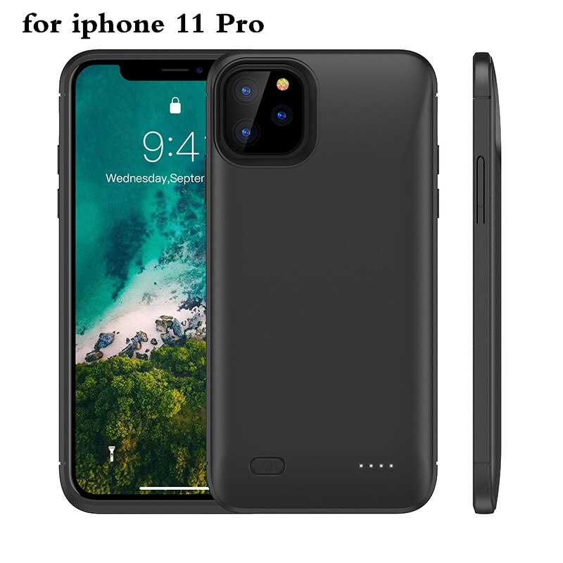 10000Mah Power Bank Voor Iphone 6 6S 7 8 Plus 12 Pro Max Batterij Oplader Voor Iphone X Xs Xr 11 Pro Max 12Mini Opladen Case: Black i11 Pro