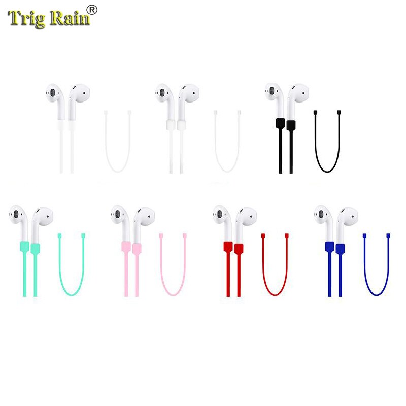 Correa de auriculares para Airpods, correa antipérdida, cuerda para auriculares Bluetooth, Cable de silicona
