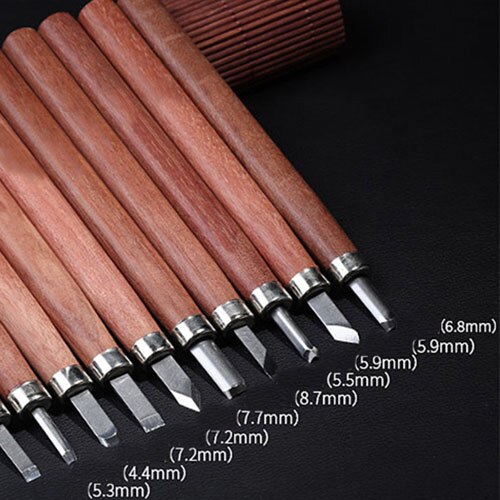 4-10 Stks/set Houten Handvat Carving Beitel Professionele Houten Sculptuur Tool Set Voor Houtbewerking Hobby Kunstenaar Ambachten Snijden: 10 Pcs