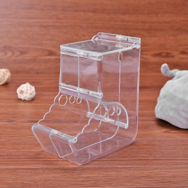 Dispensador de alimentos transparente para hámster, recipiente de alimentos para animales pequeños, seguro y de mal gusto, suministros para mascotas, alimentación automática para animales pequeños