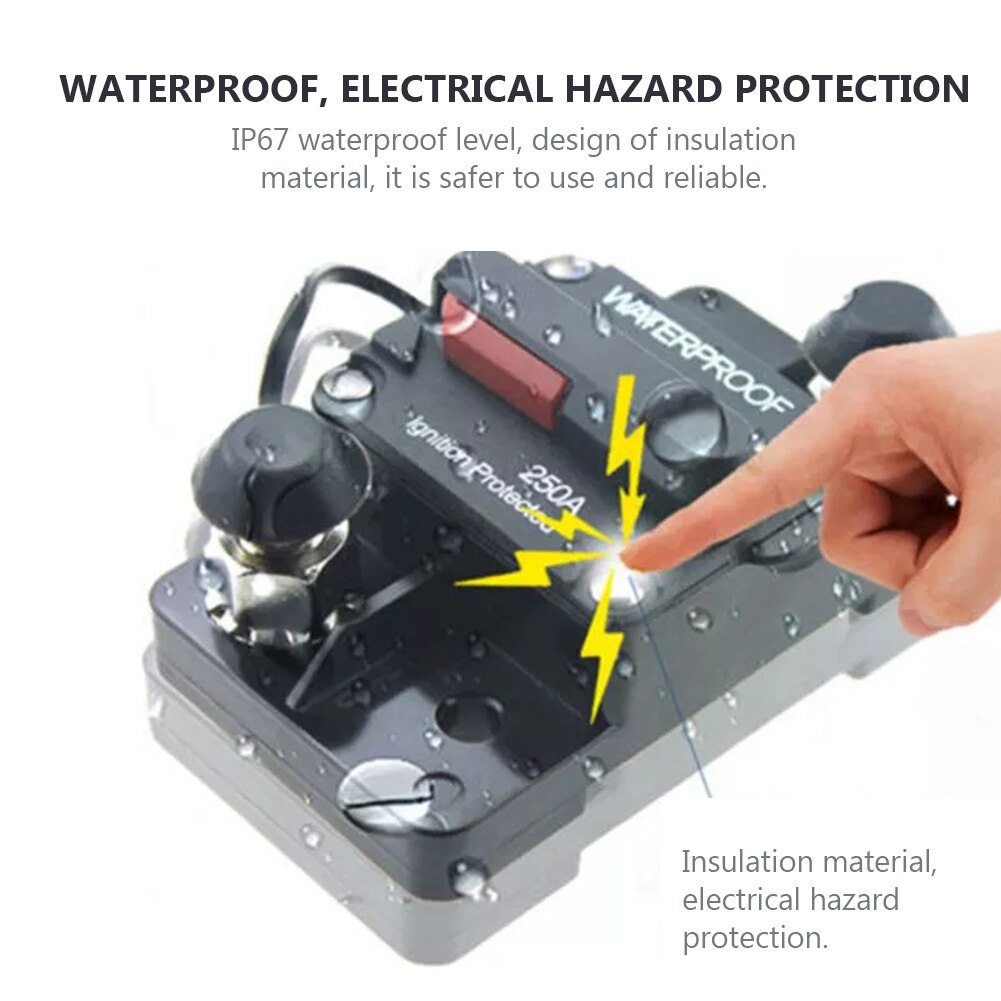 30a 40a 50a 60a 70a 80a 100a 120a 150a 200a 250a 300a Amp Circuit Breaker Zekering Reset 12-48V Dc Auto Boot Auto Waterdicht