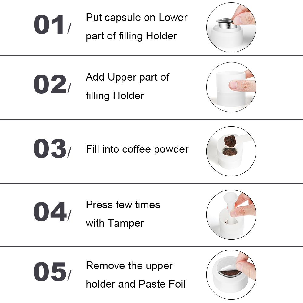 Edelstahl Nespresso Nachfüllbare Kaffee Kapsel manipulieren Wiederverwendbare Kaffee Schote Coffeeware Zubehör Für Barista Espresso Hersteller