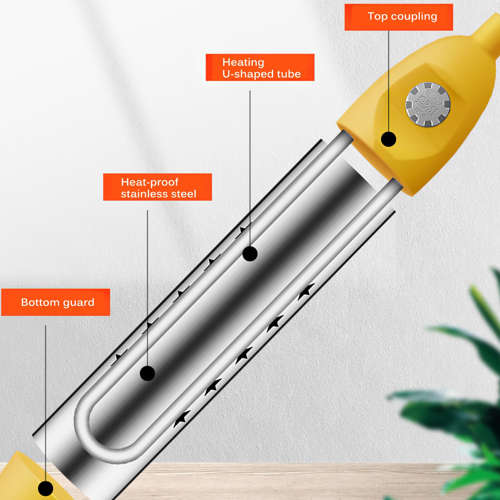 2500W Elektrische Boiler Water Verwarmingselement Draagbare Onderdompeling Schorsing Badkamer Zwembad Au/Eu/Uk Plug