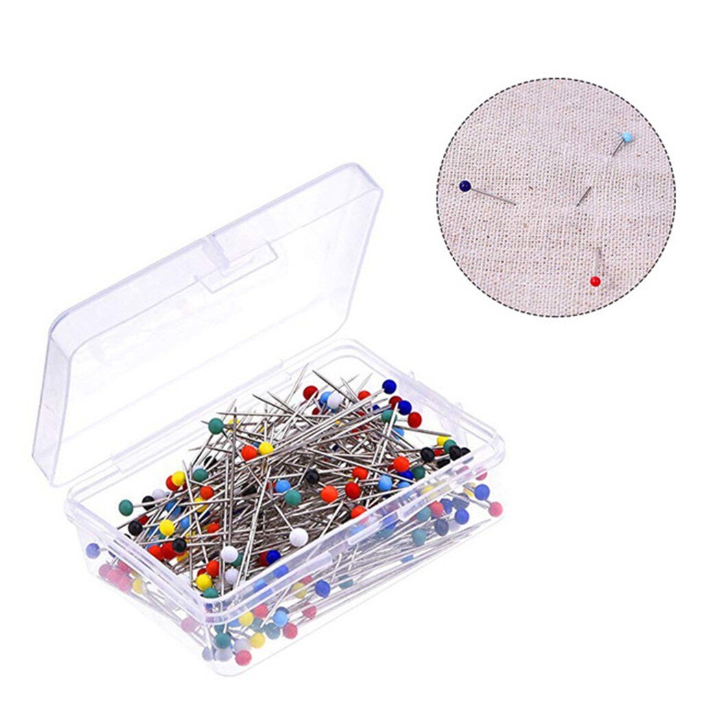 100pcs Colour Pearlescent Needle Cross-Stitch Needle Socket Sewing Location Pearl Fixed Needle With Large Head Sewing Beedle: Default Title
