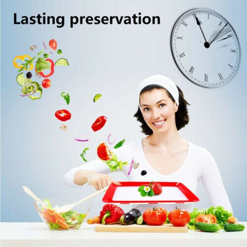 6pcs Clever Tray Magic Food Preservation Tray Healthy Preservation Tray Keep Vegetables Fruit Meat Fresh