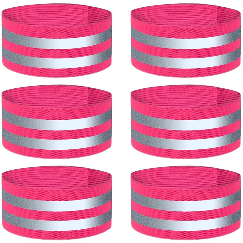 Set Of 6 High Visibility Reflective Tapes, Safety Armband