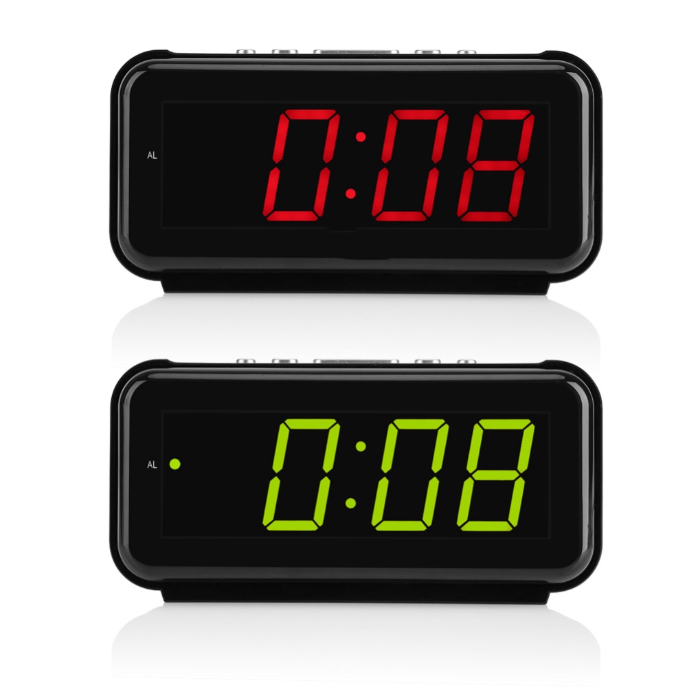 220V Electronic Table Digital Alarm Clock Timer Desktop Large 1.8inch LED Display Snooze Function Timer good