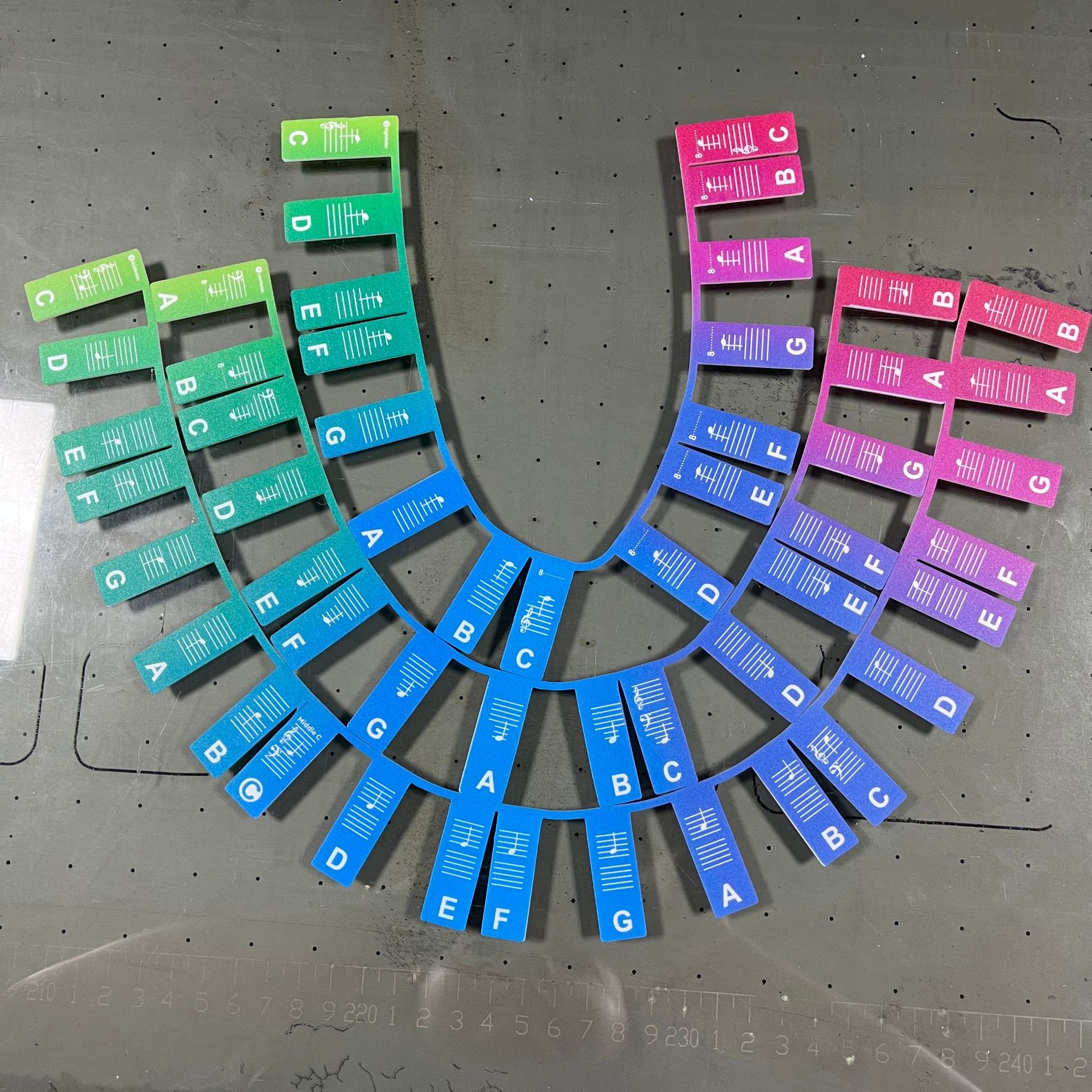 88Key Piano Keyboard Stickers Removable Piano Keyboard Note Labels for Learning Piano Notes Guide for Beginner: PURPLE