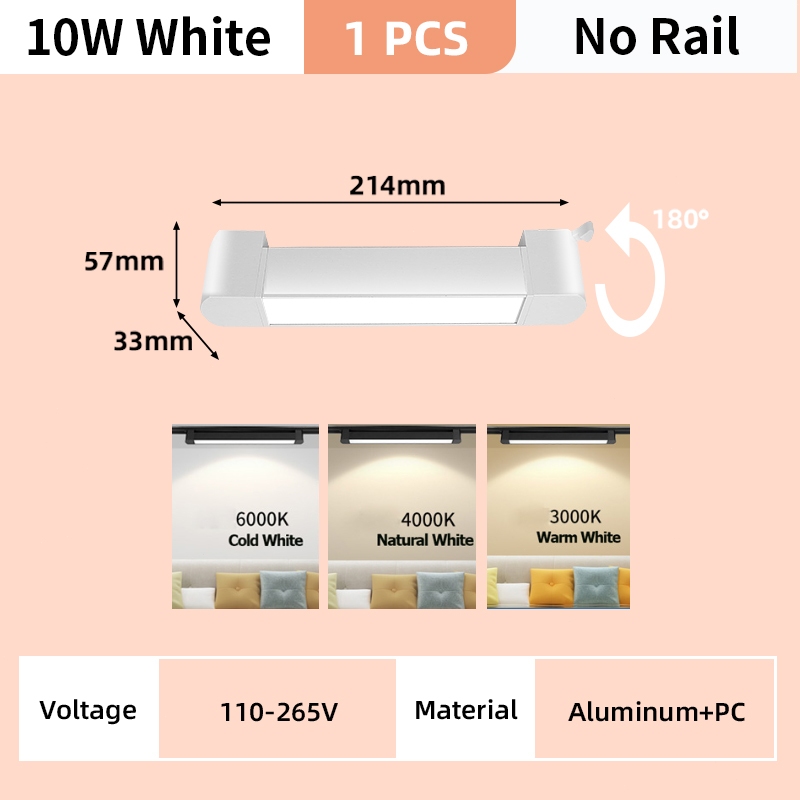 LED Track Light Set para decoração de casa, lâmpada de trilha magnética, iluminação Spotlight, loja de roupas, 85-264V, 20W, 30W