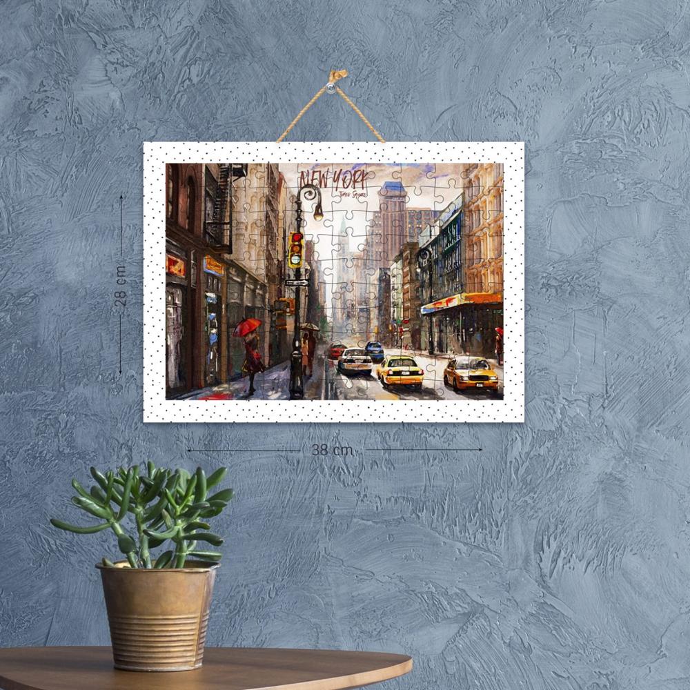 Decor Puzzel York 100 Pcs, Puzzel Voor Volwassenen En Kinderen, lijm En Rop Te Hangen Gratis