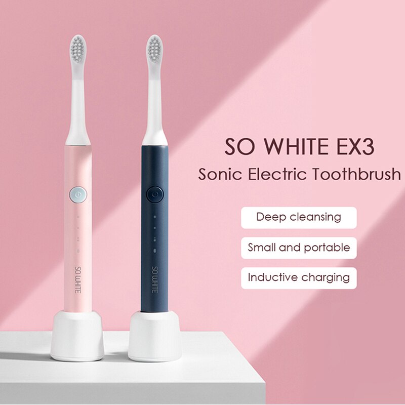 Xiaomi cepillo de dientes Mijia sonic blanco EX3 cepillo de dientes eléctrico Youpin de carga inalámbrica impermeable Ultra sónico cepillo automático