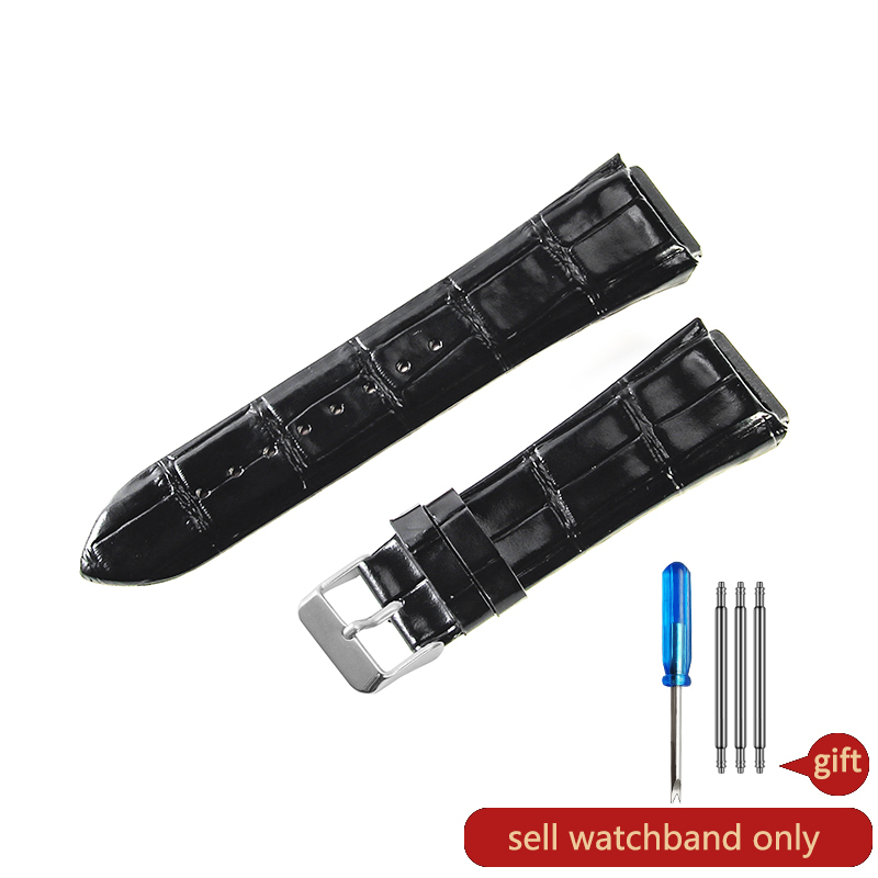 For Guess W0040G1\W0040G2\W0040G3 Series Men's Needle Buckle Blue Rose Gold Buckle 22mm Cow Genuine Leather Watchbands: Blue Pink