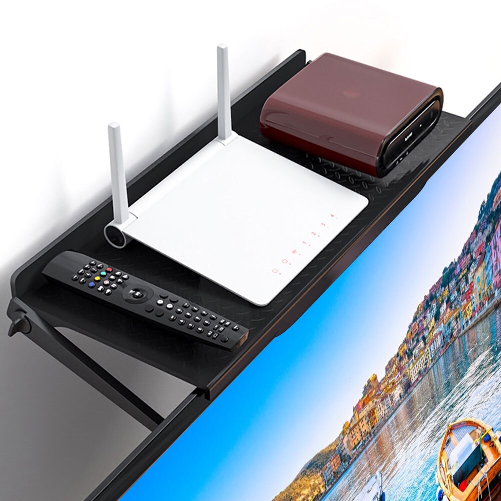 Computer Monitor Rack Plastic LCD TV Top Screen Bracket Multifunctional Home Office Storage Rack Shelf