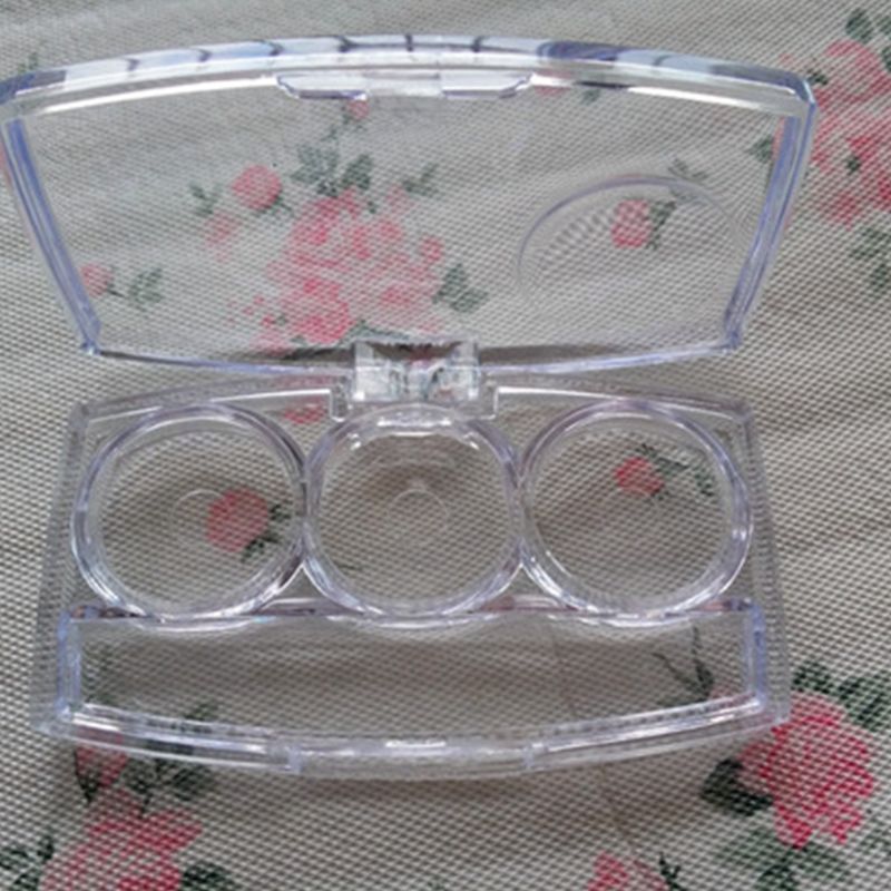 Estuche de plástico para sombra de ojos Vacío claro, caja de lápices de labios con forma rectangular, bandeja de paleta de pigmentos, dispensador de maquillaje, herramienta cosmética