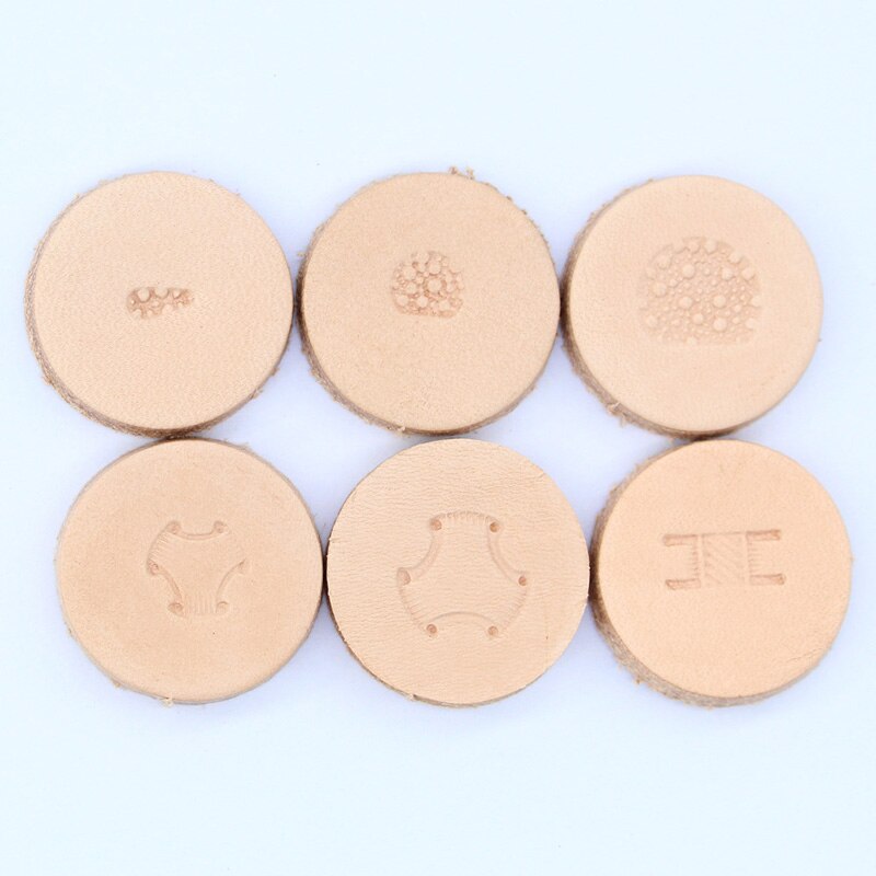 6 Pattern Leather Stamping Tool for Leather Carving Stamps DIY Leathercraft Making Printing Set Leather Craft Decoration Flower