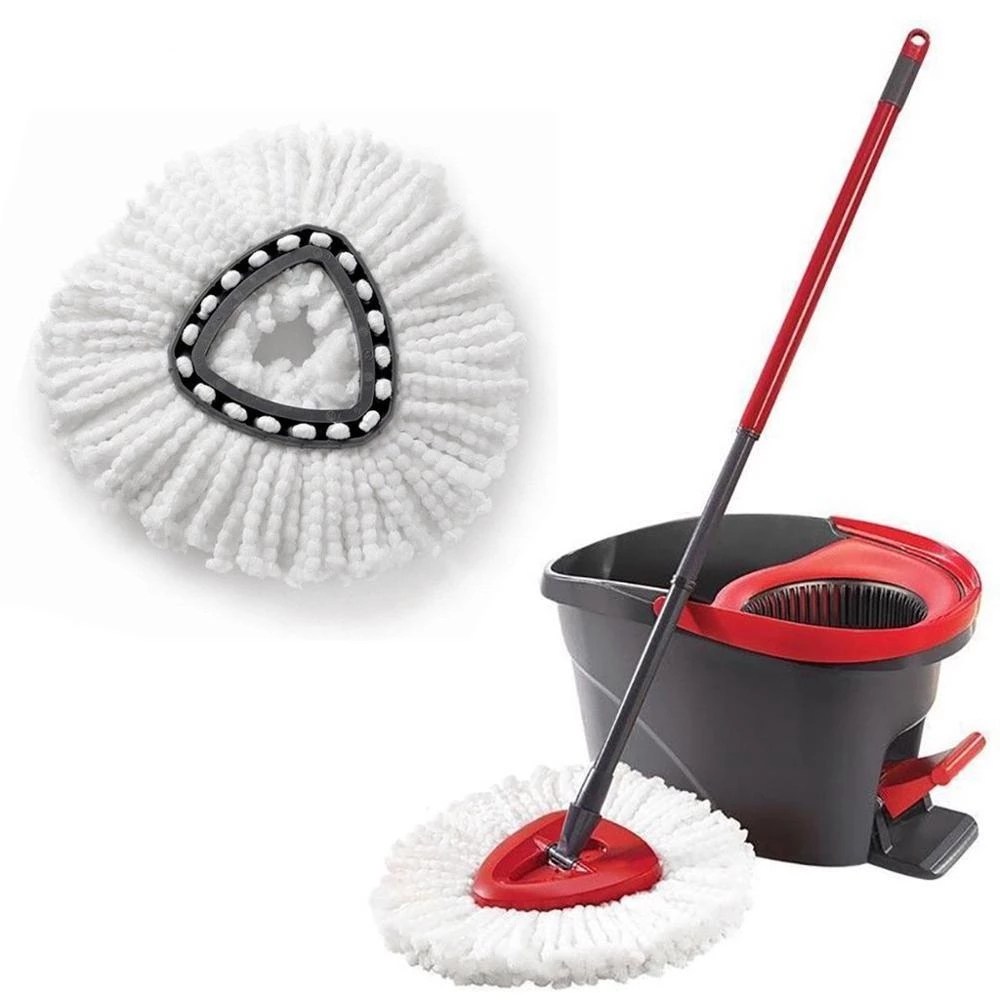 Spin Mop Doek Hoofd Basis Scrub Mop Borstelkop Vervanging voor Vileda O-cedar 360 ° Easy Wring Tank Systeem Douche Vloer Mop Borstel