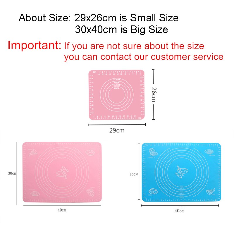 Kitchen Accessories Tools Silicone Baking Mats Sheet Pizza Dough Non-Stick Maker Holder Pastry Cooking Utensils Kitchen Gadgets