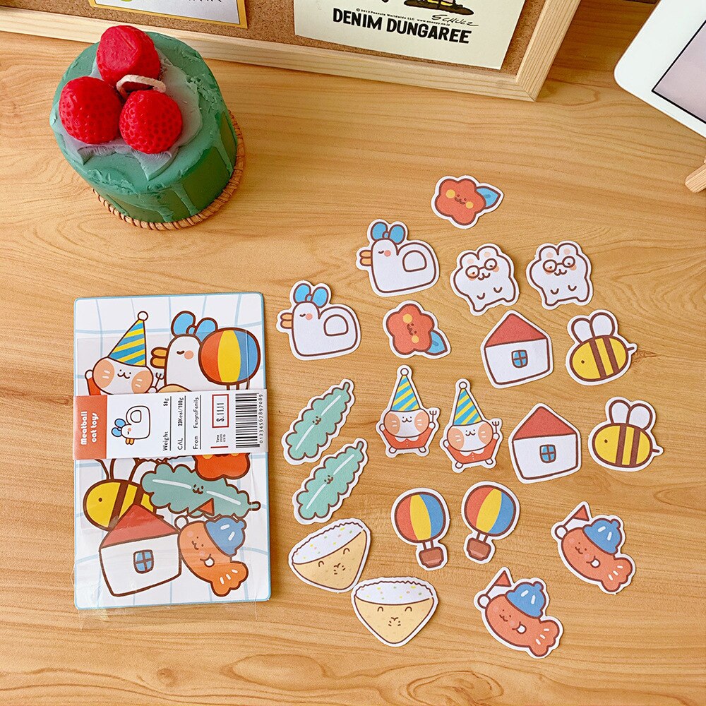 computer stickers kawaii Diary Decorate sticker children cute sticker with: White