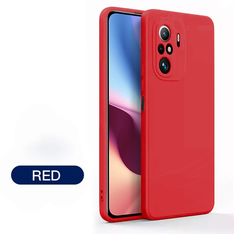 Original Square Liquid Silicone Case For xiaomi redmi k40 Pro poco F3 Soft Silicone TPU Cute Color Cover Coque Luxury Fundas: For Redmi K40 Pro / red