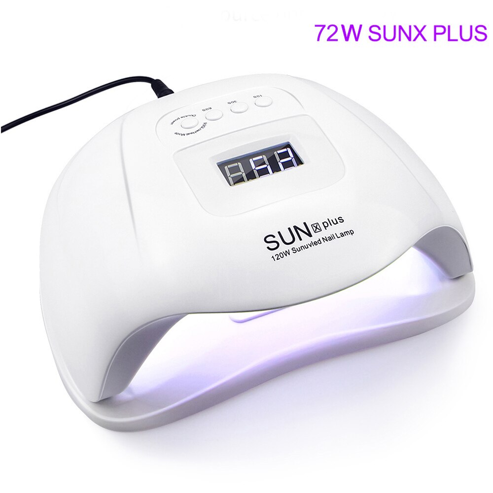 SUN5 Pro-Lámpara Led UV para secado de uñas, de 80W/72W, para todo tipo de geles, 45 luces Led UV para manicura, sensor de luz infrarroja solar: 72W SUNX plus