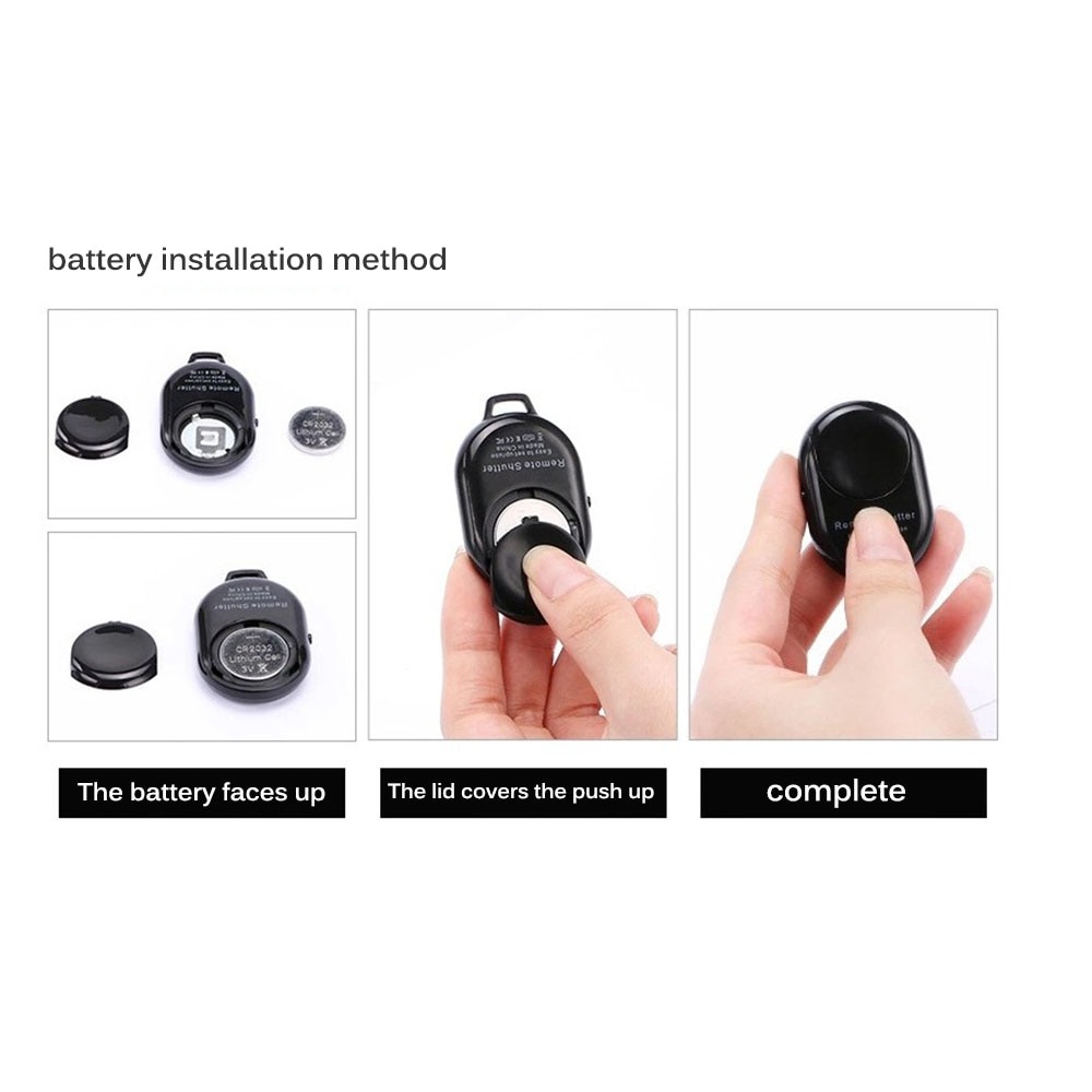 Draadloze Afstandsbediening Bluetooth Remote Universele Selfie Stok Shutter Monopod Knop Zelfontspanner Ondersteuning