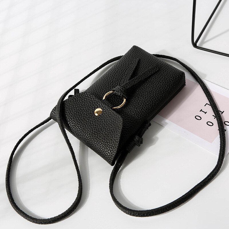 TRASSORY cuir cou suspendu petit sac de étui de téléphone portable portable bandoulière fille voyage Mini sac à main poinçon pour dames